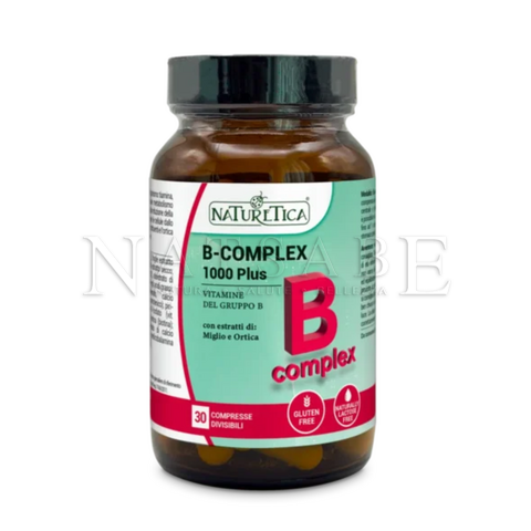 Naturetica - B Complex 1000 plus - 30 compresse da 1g divisibili | Vitamine e Sali minerali |  Erboristeria Natsabe: vendita online | erbe officinali, tisane, integratori
