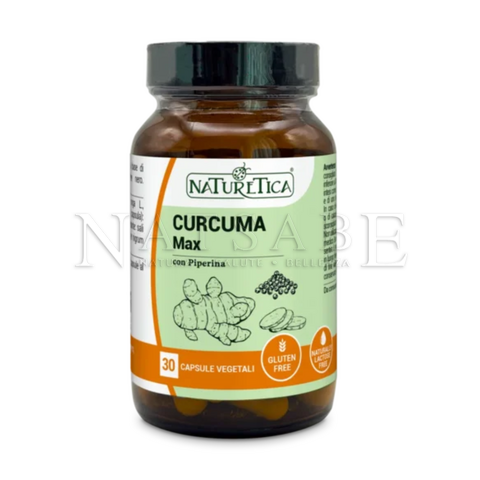 Naturetica - Curcuma Max - 30 capsule vegetali da 653 mg | Difese immunitarie |  Erboristeria Natsabe: vendita online | erbe officinali, tisane, integratori