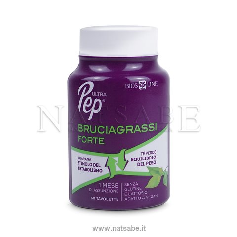 Biosline - Ultra Pep Bruciagrassi Forte - 60 tavolette da 1g | Stimolanti metabolici |  Erboristeria Natsabe: vendita online | erbe officinali, tisane, integratori