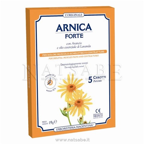Erboristeria Magentina - Arnica Forte - Cerotti per dolori muscolo-scheletrici e contratture - 5 cerotti | Rimedi naturali |  Erboristeria Natsabe: vendita online | erbe officinali, tisane, integratori