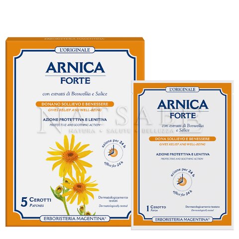 Erboristeria Magentina - Arnica Forte - Cerotti ad azione protettiva e lenitiva - 5 pz | Rimedi naturali |  Erboristeria Natsabe: vendita online | erbe officinali, tisane, integratori