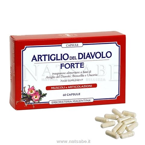 Erboristeria Magentina - Artiglio del Diavolo Forte - 60 capsule da 496mg | Articolazioni |  Erboristeria Natsabe: vendita online | erbe officinali, tisane, integratori